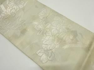 アンティーク　草花模様織り出し袋帯(材料)